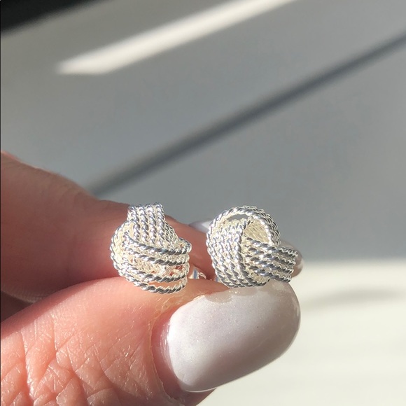 Jewelry - 🌟NWOT🌟 Sterling Silver Love Knot Earrings